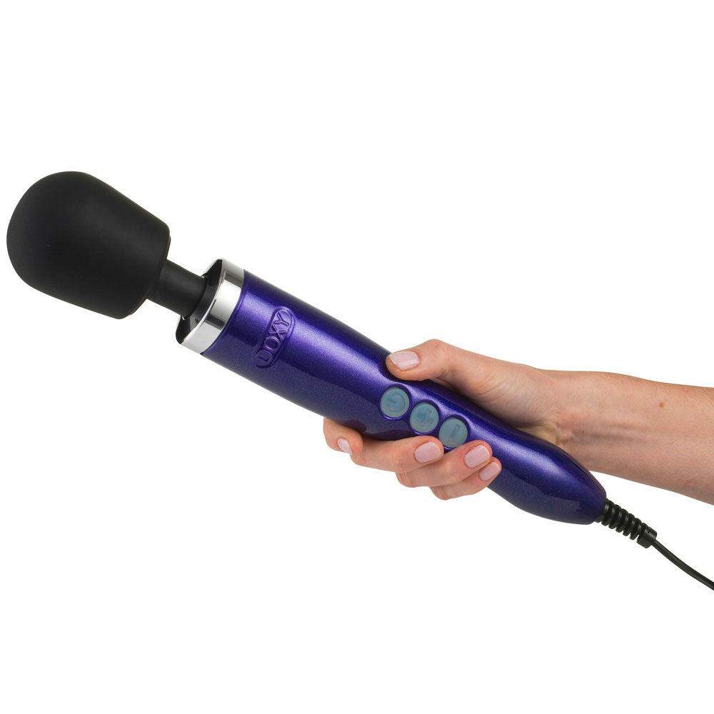 Vibrators, Sex Toy Kits and Sex Toys at Cloud9Adults - Doxy Die Cast Wand Massager PURPLE UK Plug - Buy Sex Toys Online