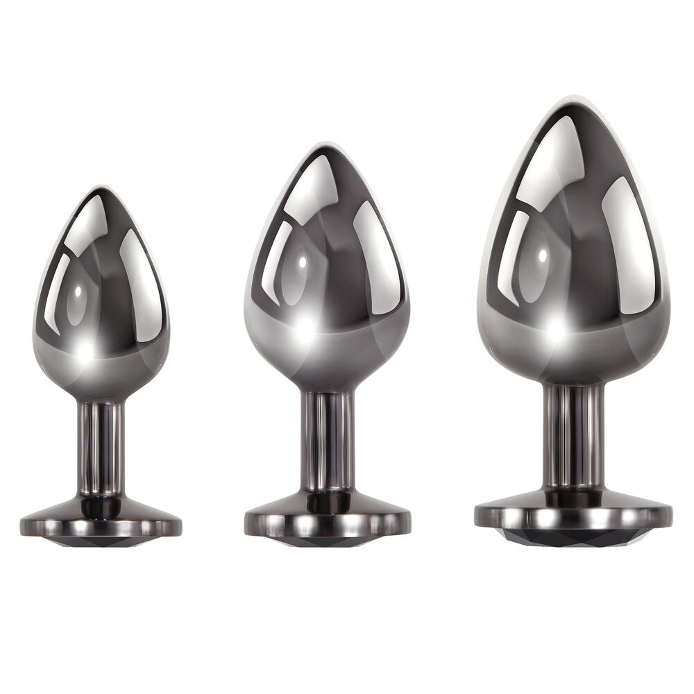 Vibrators, Sex Toy Kits and Sex Toys at Cloud9Adults - Evolved Black Gem Anal Plug Set - Buy Sex Toys Online