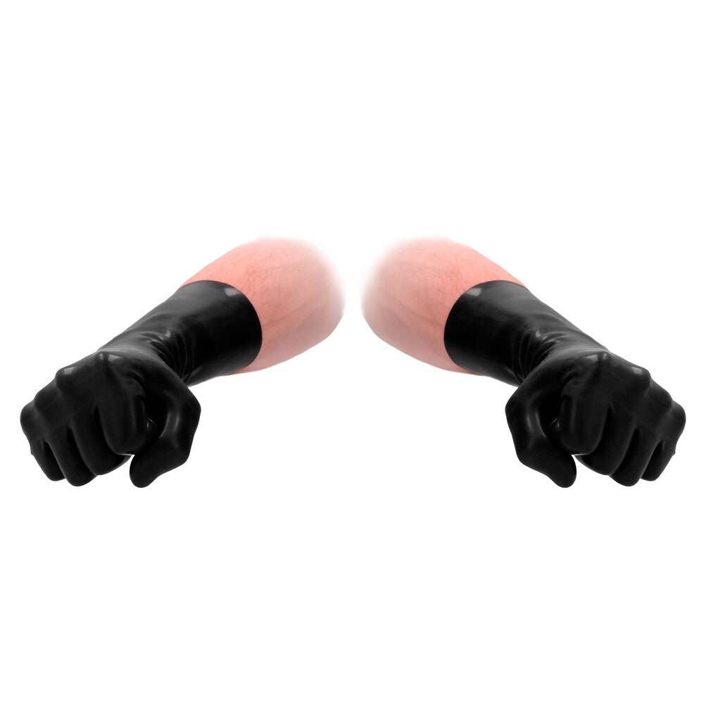 Fist It Black Latex Short Gloves | Cloud9Adults