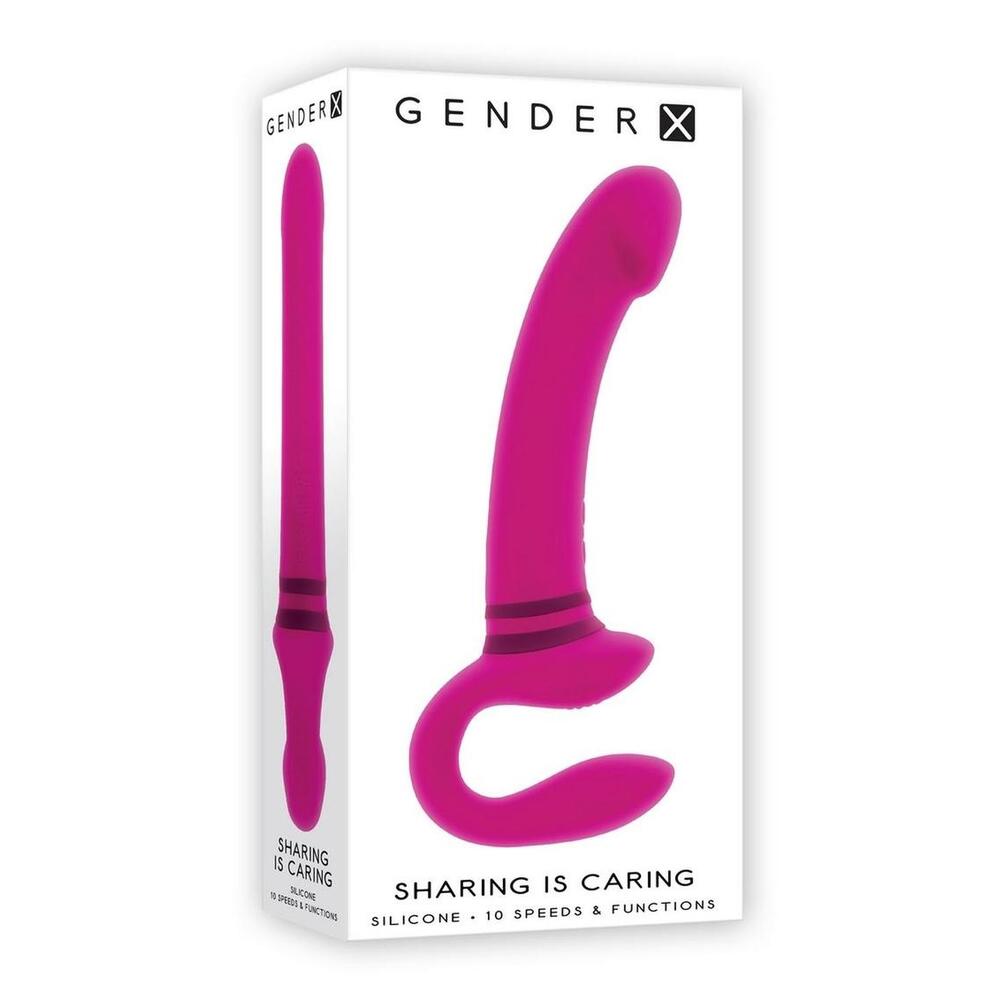 Vibrators, Sex Toy Kits and Sex Toys at Cloud9Adults - Gender X Sharing Is Caring Rechargeable Silicone Dual Vibrator - Buy Sex Toys Online