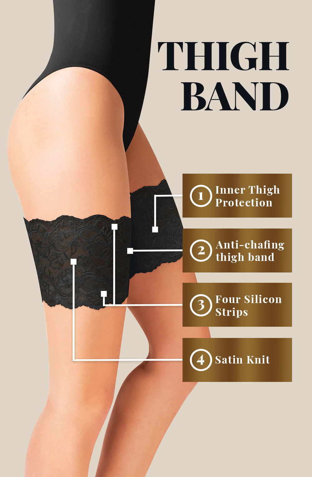 Vibrators, Sex Toy Kits and Sex Toys at Cloud9Adults - Gabriella Lace Thigh Band 509 Black - Buy Sex Toys Online