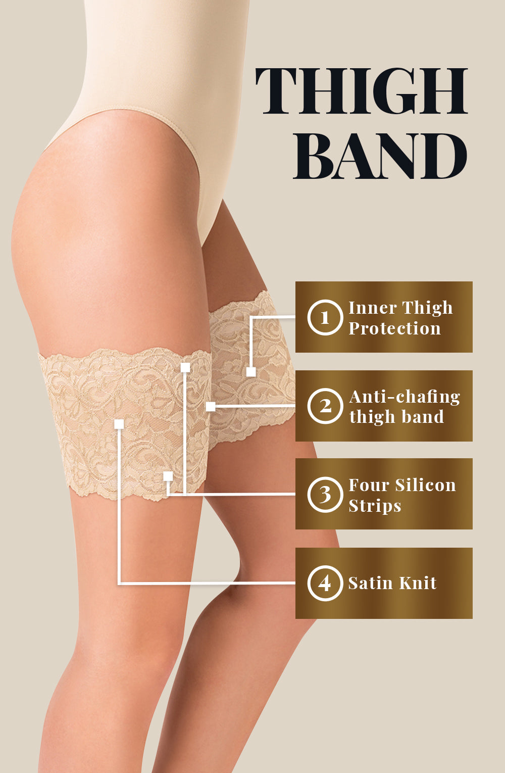 Vibrators, Sex Toy Kits and Sex Toys at Cloud9Adults - Gabriella Lace Thigh Band 509 Ivory - Buy Sex Toys Online