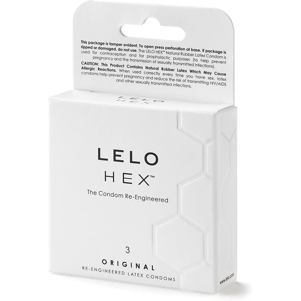 Vibrators, Sex Toy Kits and Sex Toys at Cloud9Adults - Lelo Hex Original Condoms 3 Pack - Buy Sex Toys Online