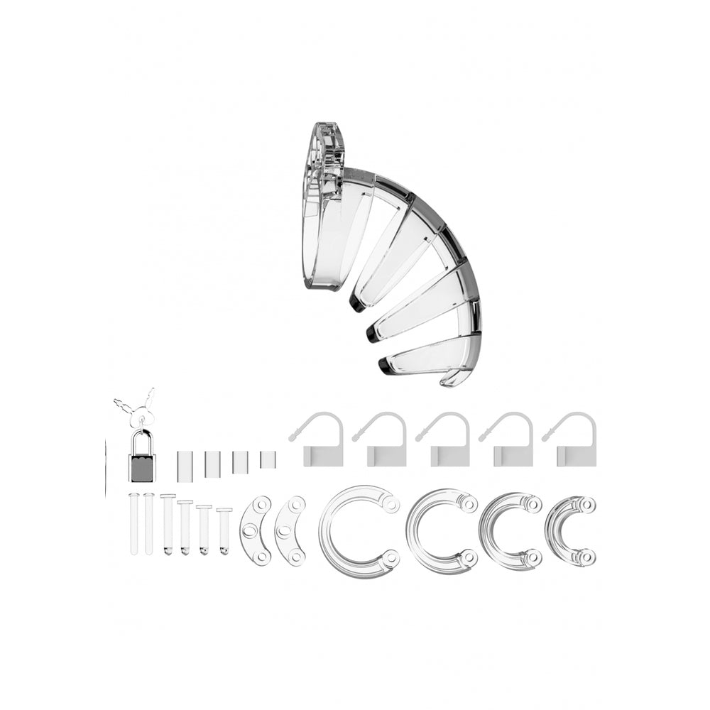 Vibrators, Sex Toy Kits and Sex Toys at Cloud9Adults - Man Cage 02 Male 3.5 Inch Clear Chastity Cage - Buy Sex Toys Online