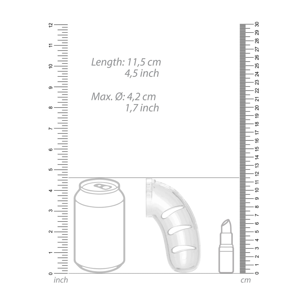 Vibrators, Sex Toy Kits and Sex Toys at Cloud9Adults - Man Cage 11 Male 4.5 Inch Clear Chastity Cage With Anal Plug - Buy Sex Toys Online