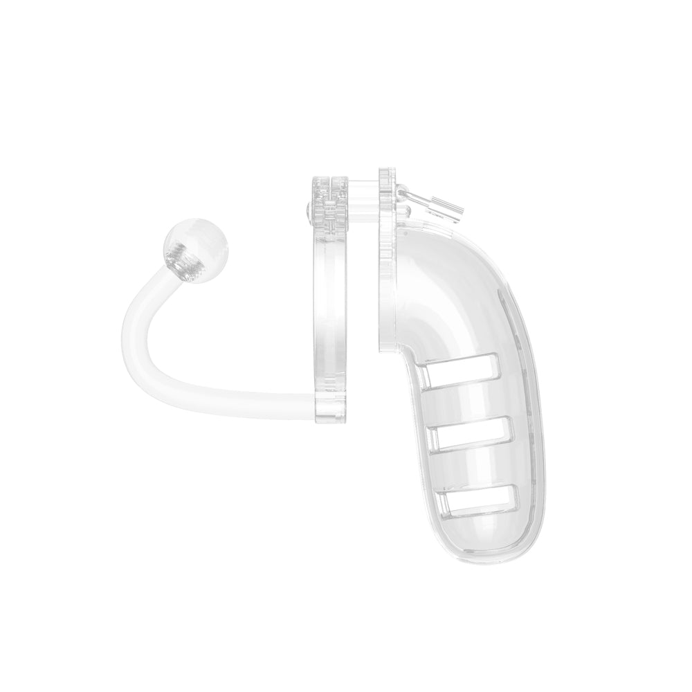 Vibrators, Sex Toy Kits and Sex Toys at Cloud9Adults - Man Cage 12 Male 5.5 Inch Clear Chastity Cage With Anal Plug - Buy Sex Toys Online