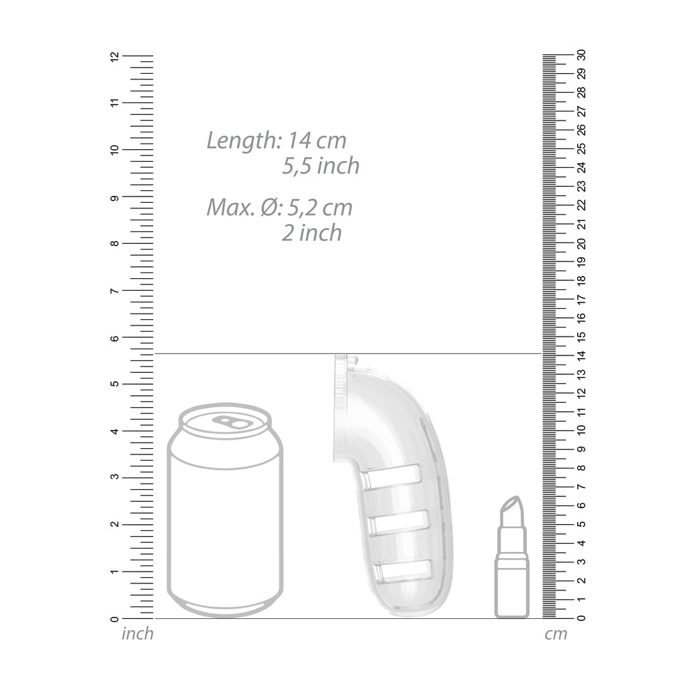 Vibrators, Sex Toy Kits and Sex Toys at Cloud9Adults - Man Cage 12 Male 5.5 Inch Clear Chastity Cage With Anal Plug - Buy Sex Toys Online