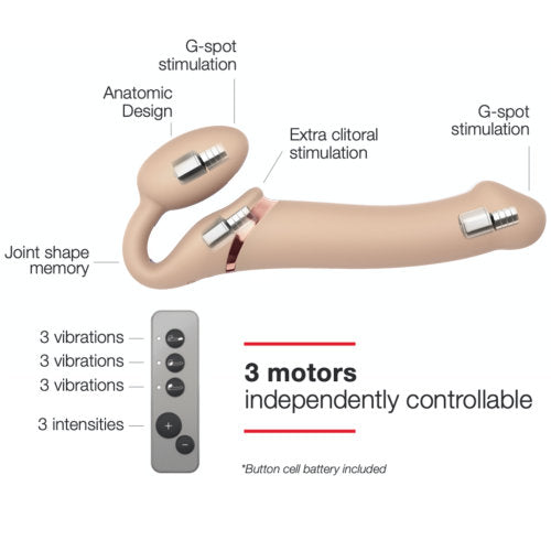 Vibrators, Sex Toy Kits and Sex Toys at Cloud9Adults - Strap-on-Me Vibrating Strap-On Large Vanilla - Buy Sex Toys Online