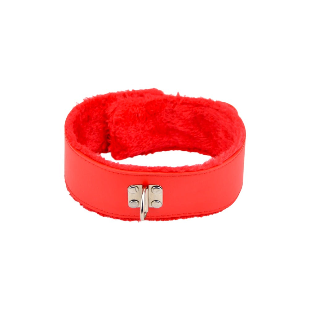 Vibrators, Sex Toy Kits and Sex Toys at Cloud9Adults - Bound to Please Furry Collar with Leash Red - Buy Sex Toys Online