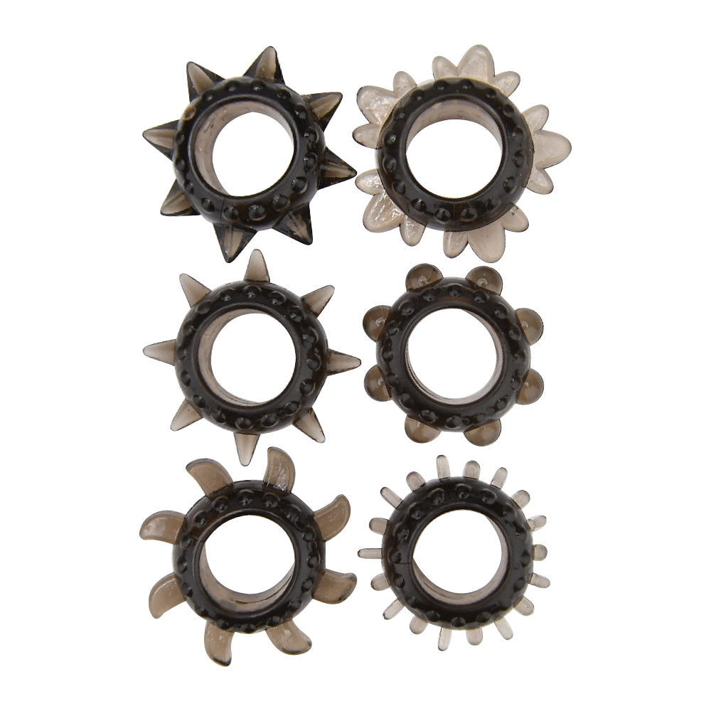 Vibrators, Sex Toy Kits and Sex Toys at Cloud9Adults - Loving Joy Textured Cock Ring Set (6 Pack) - Buy Sex Toys Online
