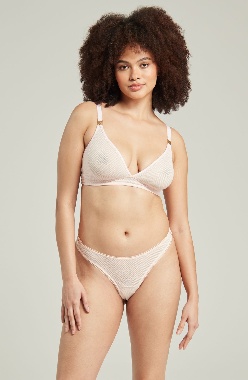 Vibrators, Sex Toy Kits and Sex Toys at Cloud9Adults - The Sheer Deco Barely There Thong Blush Pink - Buy Sex Toys Online