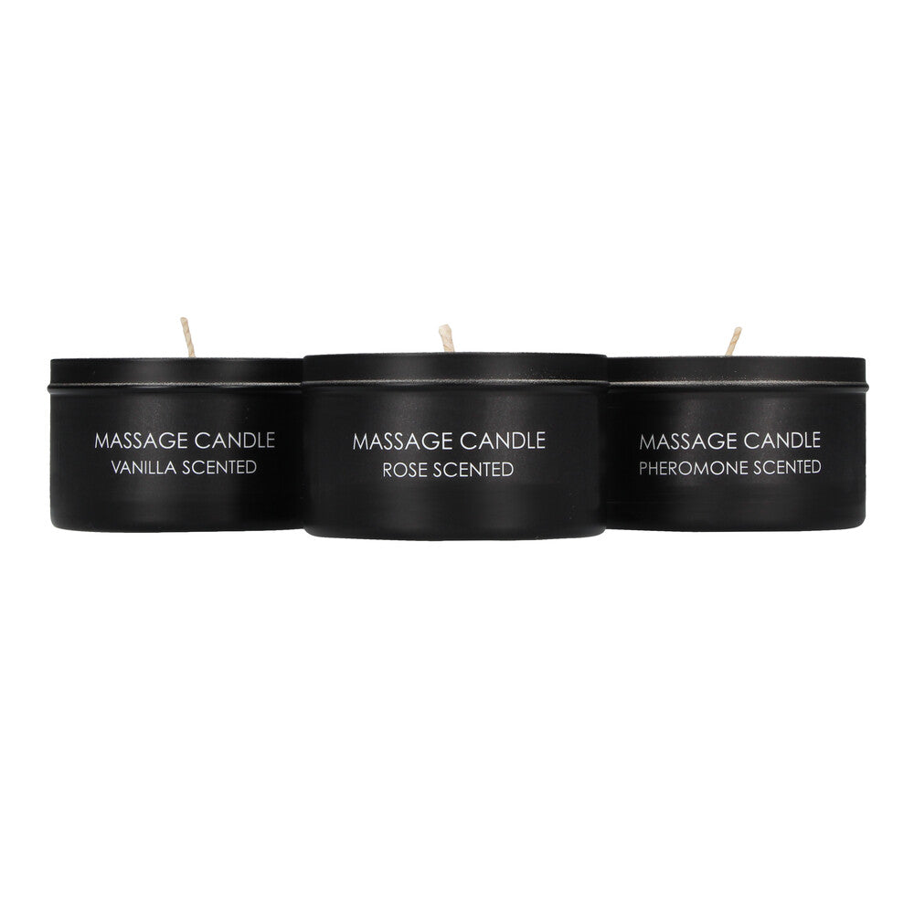 Vibrators, Sex Toy Kits and Sex Toys at Cloud9Adults - Ouch Set of 3 Massage Candles - Buy Sex Toys Online