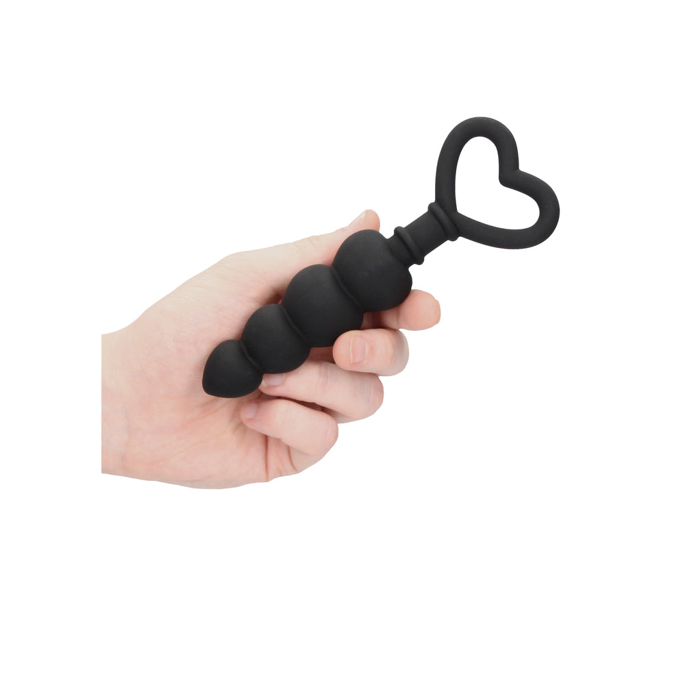 Vibrators, Sex Toy Kits and Sex Toys at Cloud9Adults - Ouch Silicone Anal Love Beads Black - Buy Sex Toys Online