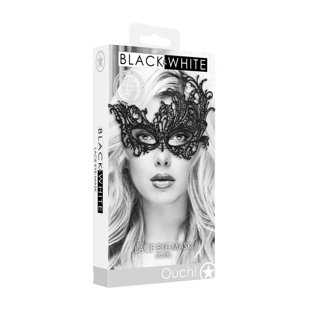 Vibrators, Sex Toy Kits and Sex Toys at Cloud9Adults - Ouch Lace Eye Mask Royal - Buy Sex Toys Online