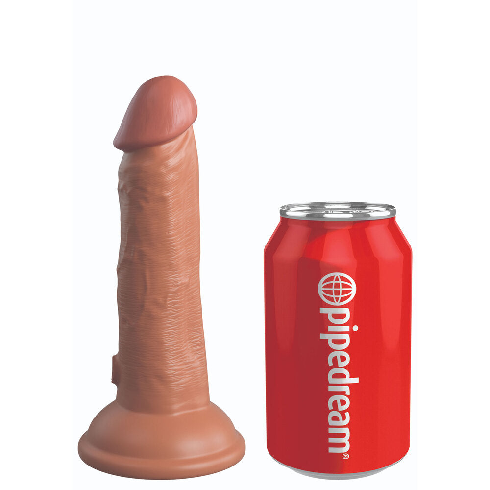 Vibrators, Sex Toy Kits and Sex Toys at Cloud9Adults - King Cock Elite 6 Inch Dual Density Vibrating Cock Flesh Brown - Buy Sex Toys Online