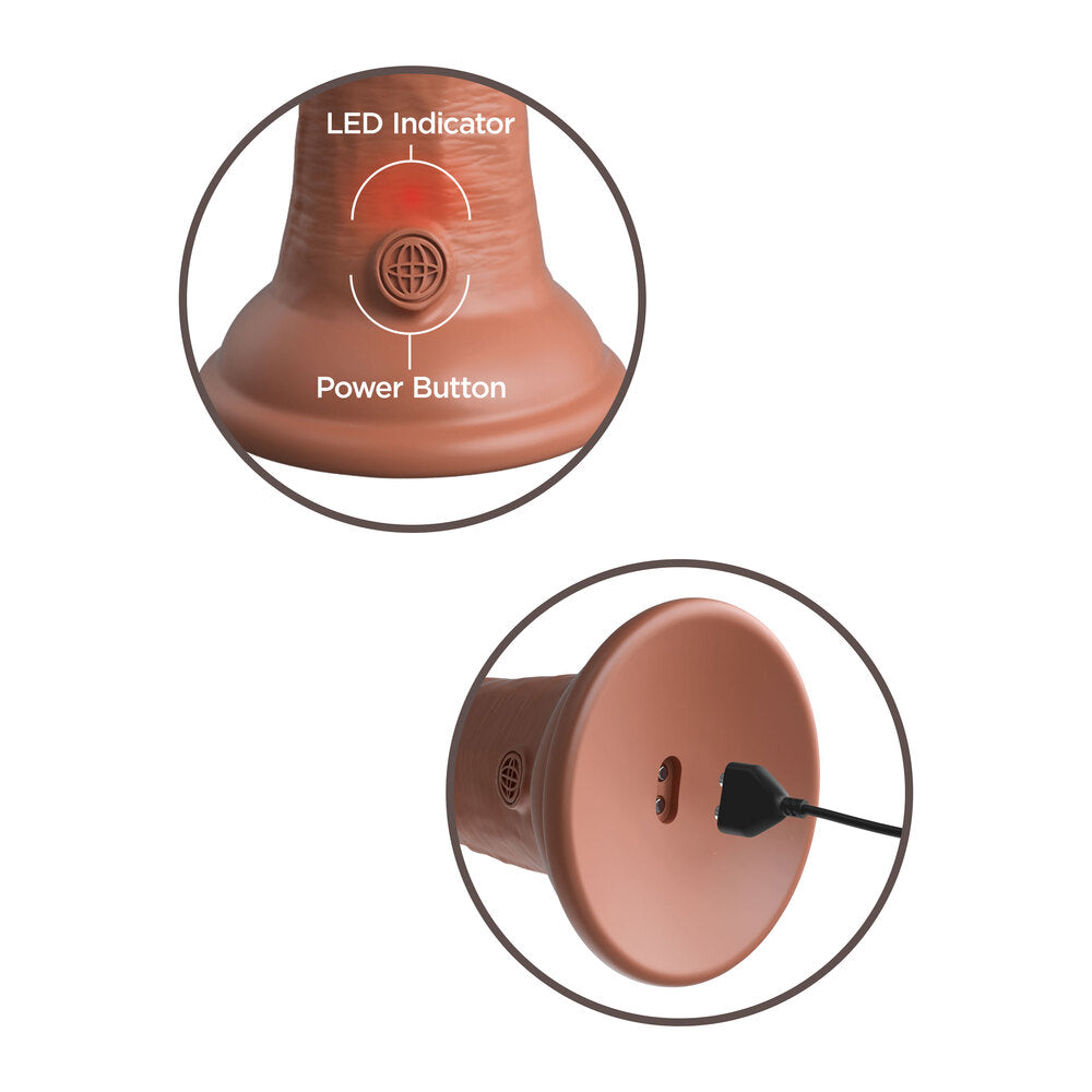 Vibrators, Sex Toy Kits and Sex Toys at Cloud9Adults - King Cock Elite 6 Inch Dual Density Vibrating Cock Flesh Brown - Buy Sex Toys Online