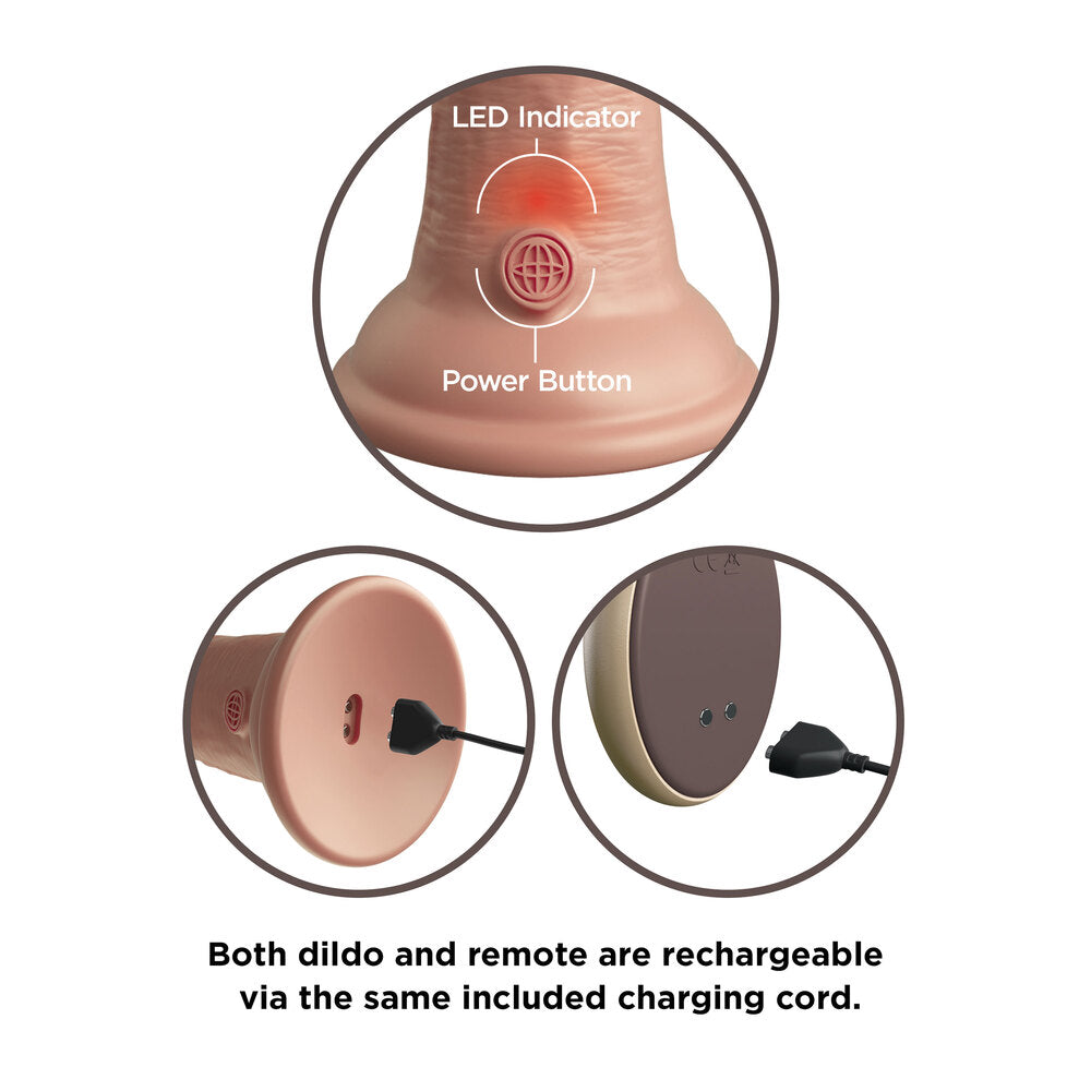 Vibrators, Sex Toy Kits and Sex Toys at Cloud9Adults - King Cock Elite 9 Inch Dual Density Vibrating Cock Flesh Pink - Buy Sex Toys Online