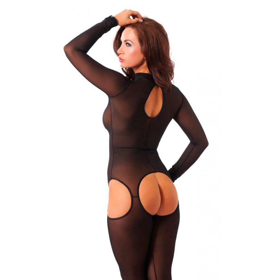Vibrators, Sex Toy Kits and Sex Toys at Cloud9Adults - Sensual Black Open Crotch Catsuit - Buy Sex Toys Online