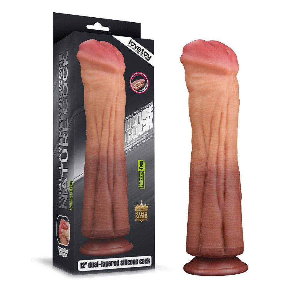 Vibrators, Sex Toy Kits and Sex Toys at Cloud9Adults - Lovetoy 12 Inch Dual Layered Silicone Horse Cock - Buy Sex Toys Online