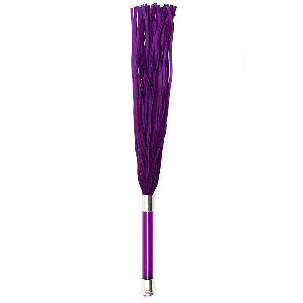 Vibrators, Sex Toy Kits and Sex Toys at Cloud9Adults - Purple Suede Flogger With Glass Handle And Crystal - Buy Sex Toys Online