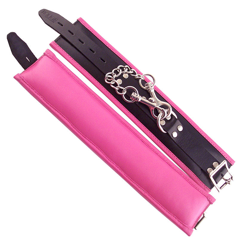 Vibrators, Sex Toy Kits and Sex Toys at Cloud9Adults - Rouge Garments Ankle Cuffs Padded Pink Trimmed - Buy Sex Toys Online