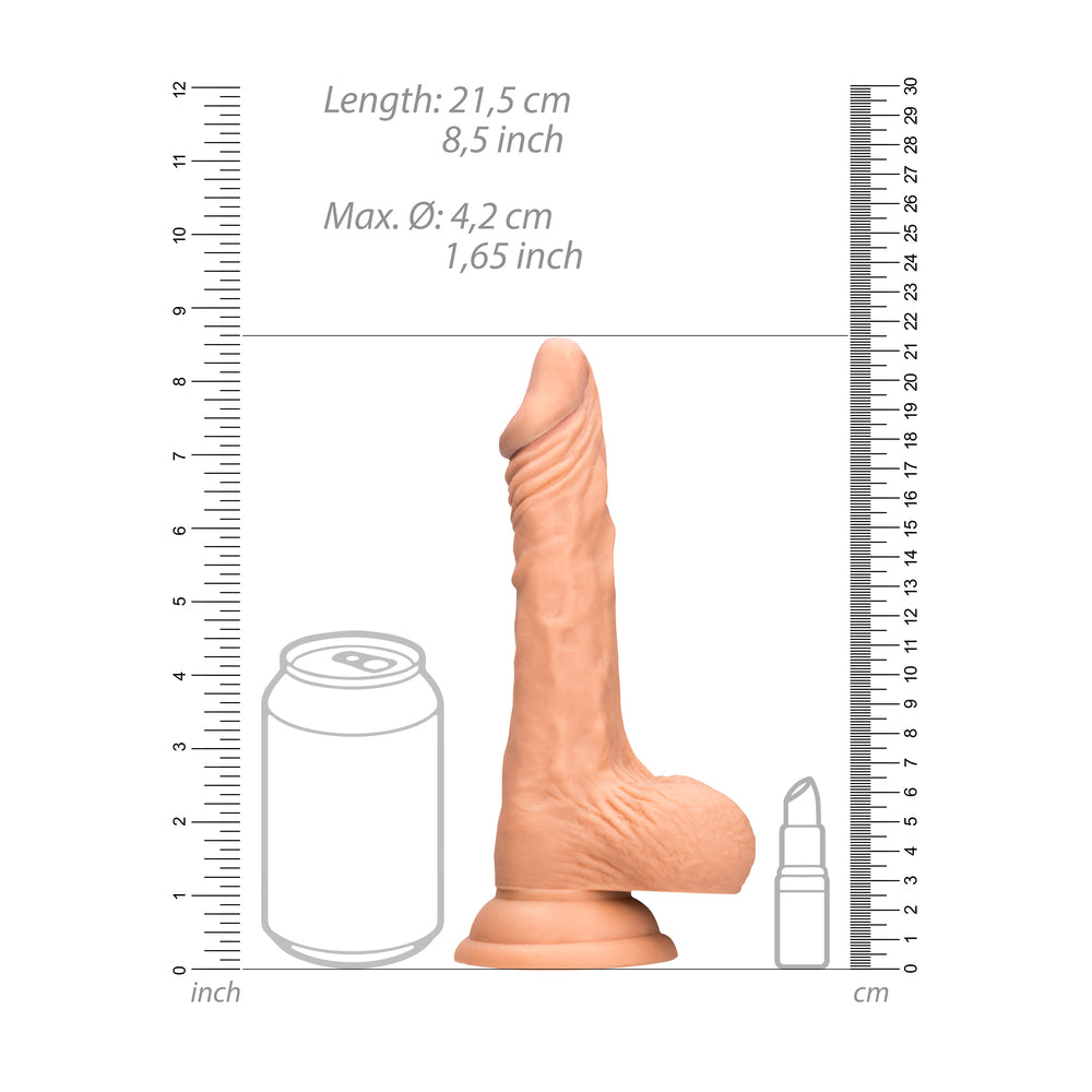 Vibrators, Sex Toy Kits and Sex Toys at Cloud9Adults - RealRock 8 Inch Dong With Testicles Flesh Pink - Buy Sex Toys Online