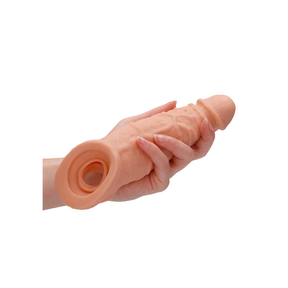 Vibrators, Sex Toy Kits and Sex Toys at Cloud9Adults - RealRock 9 Inch Penis Sleeve Flesh Pink - Buy Sex Toys Online