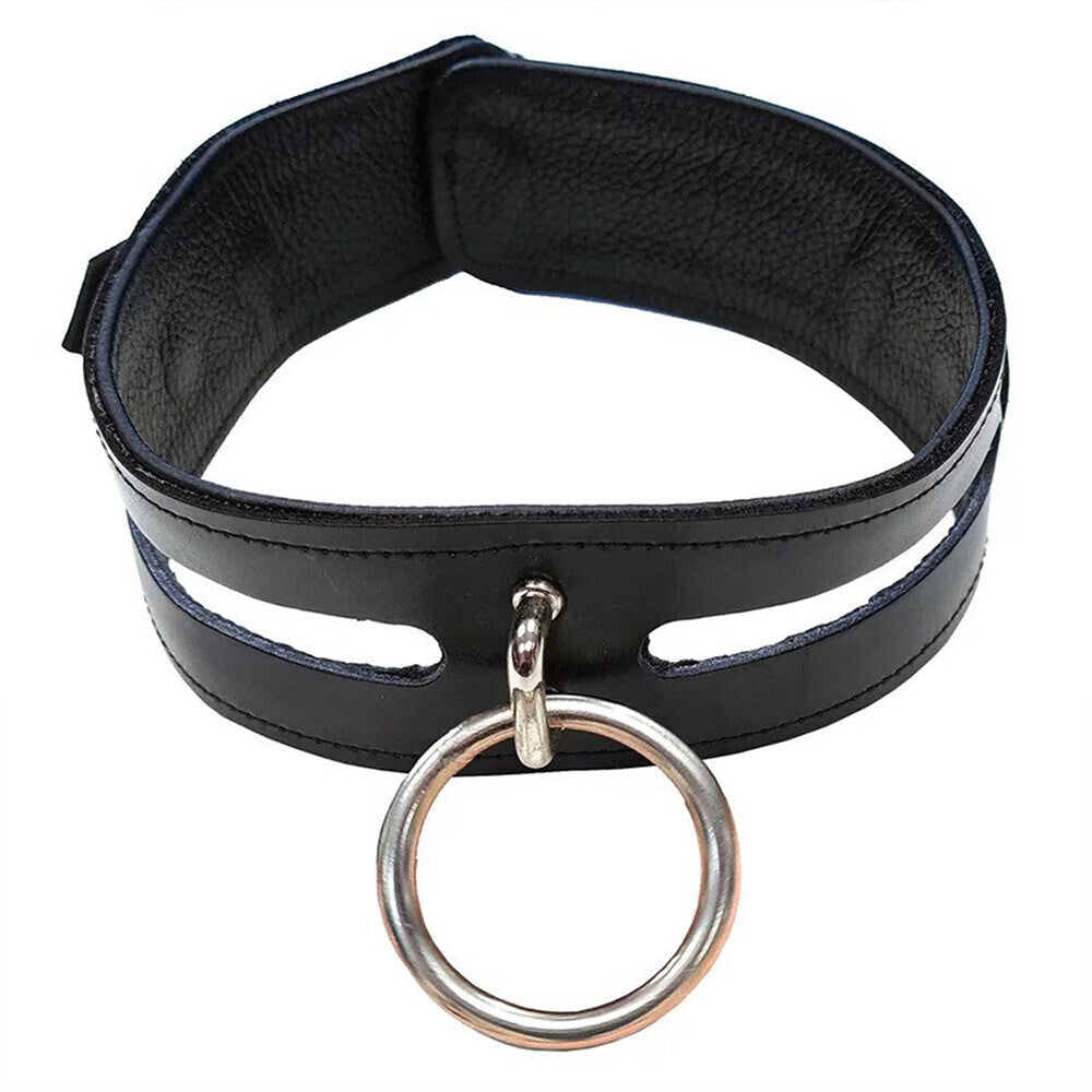Vibrators, Sex Toy Kits and Sex Toys at Cloud9Adults - Rouge Garments Leather Fashion Bondage Collar Black - Buy Sex Toys Online