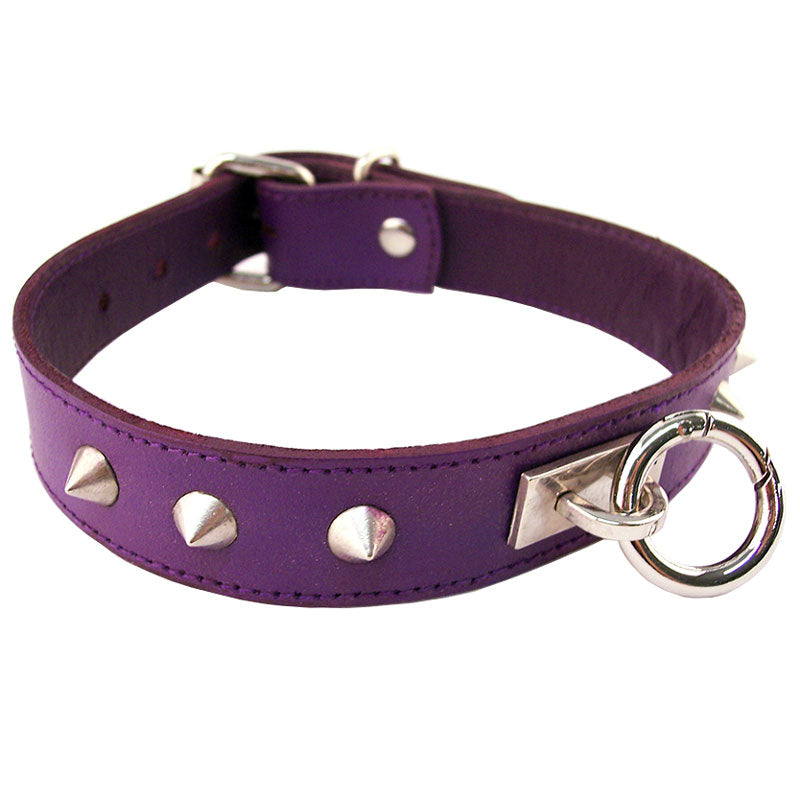 Vibrators, Sex Toy Kits and Sex Toys at Cloud9Adults - Rouge Garments Purple Studded ORing Studded Collar - Buy Sex Toys Online