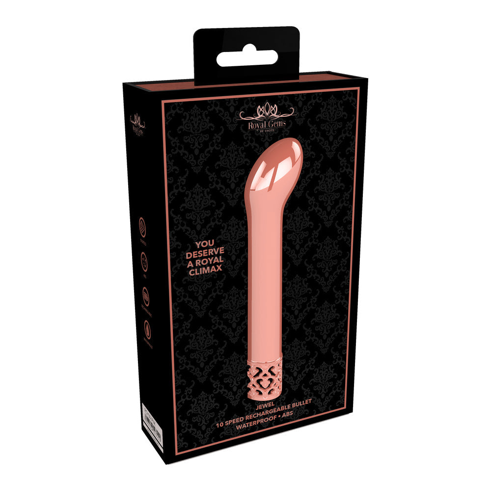 Vibrators, Sex Toy Kits and Sex Toys at Cloud9Adults - Royal Gems Jewel Rechargeable G Spot Bullet Rose Gold - Buy Sex Toys Online