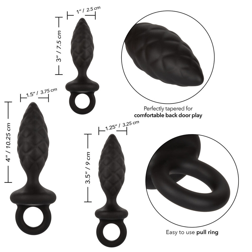 Vibrators, Sex Toy Kits and Sex Toys at Cloud9Adults - 3 Piece Silicone Anal Probe Kit - Buy Sex Toys Online