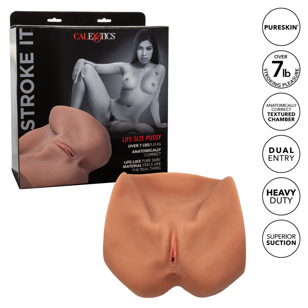 Vibrators, Sex Toy Kits and Sex Toys at Cloud9Adults - Stroke It Life Size Pussy Flesh Brown - Buy Sex Toys Online
