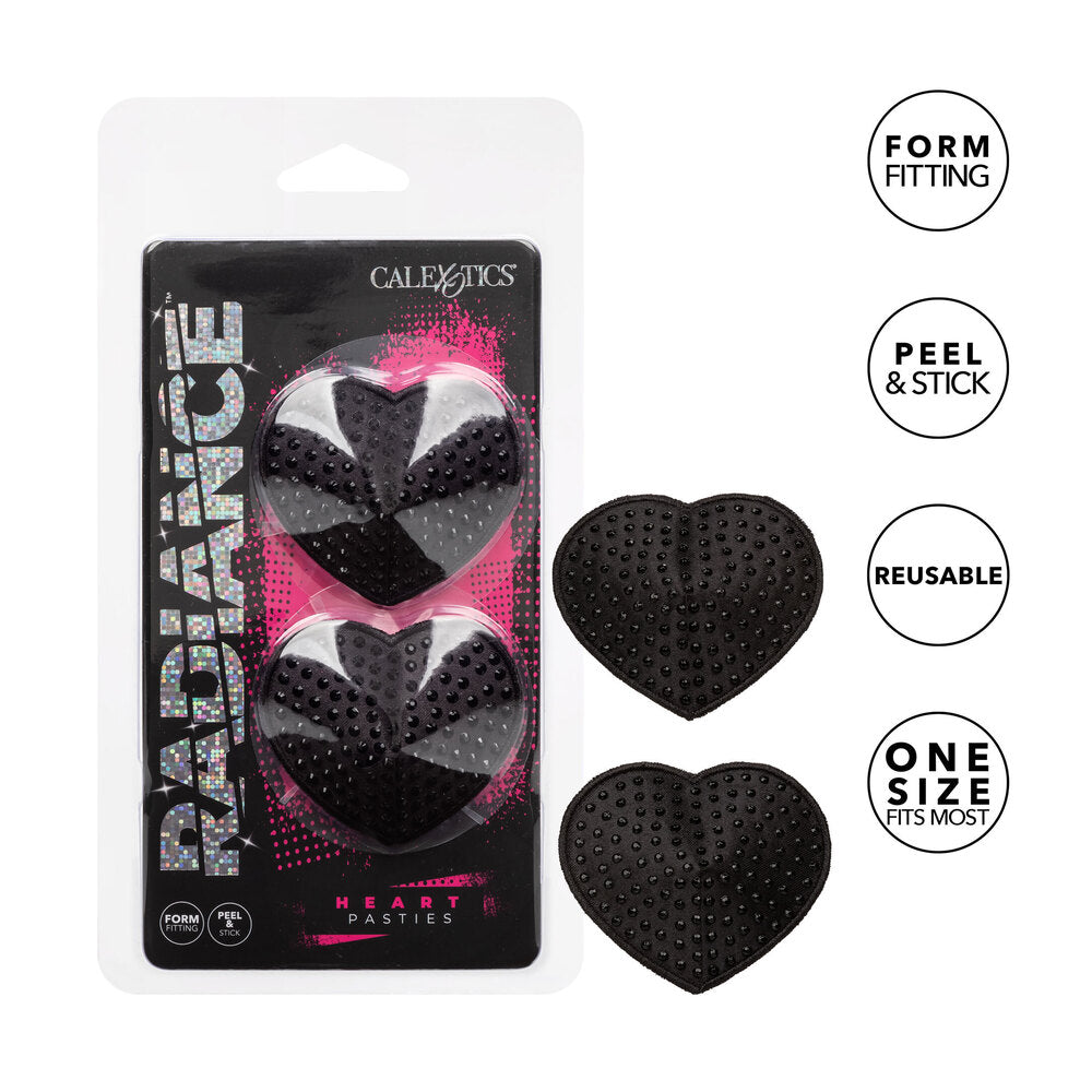 Vibrators, Sex Toy Kits and Sex Toys at Cloud9Adults - Radiance Black Heart Pasties - Buy Sex Toys Online