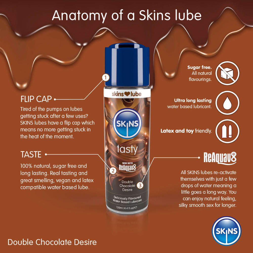 Vibrators, Sex Toy Kits and Sex Toys at Cloud9Adults - Skins Double Chocolate Desire Waterbased Lubricant 130ml - Buy Sex Toys Online