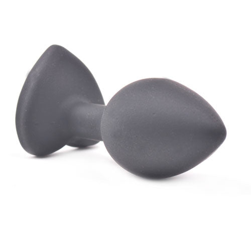 Vibrators, Sex Toy Kits and Sex Toys at Cloud9Adults - Small Heart Shaped Diamond Base Black Butt Plug - Buy Sex Toys Online