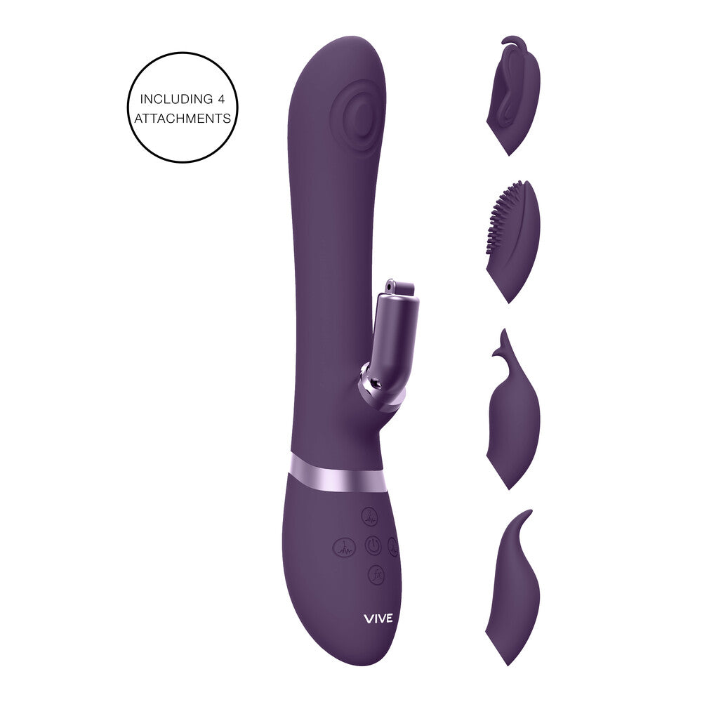 Vibrators, Sex Toy Kits and Sex Toys at Cloud9Adults - Vive Etsu Interchangeable Rabbit Vibrator Purple - Buy Sex Toys Online