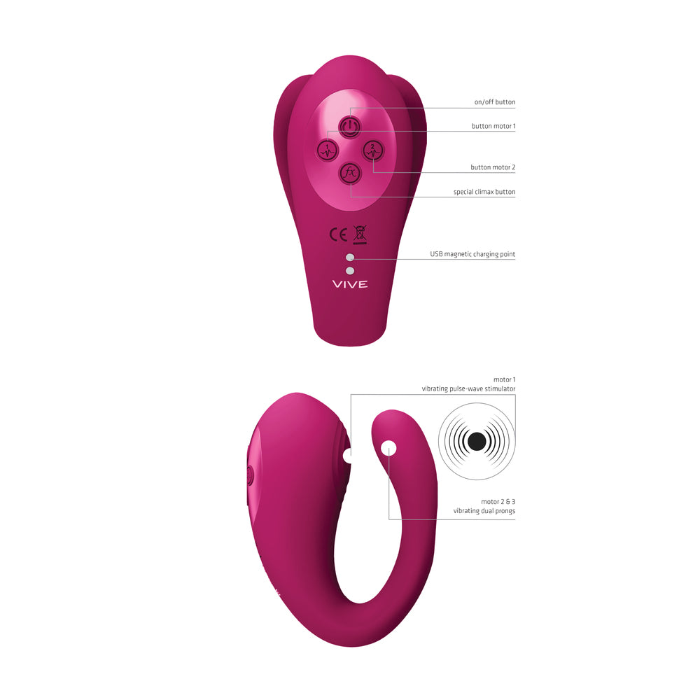 Vibrators, Sex Toy Kits and Sex Toys at Cloud9Adults - Vive Yoko Triple Action Vibe with Clit Pulse Waves - Buy Sex Toys Online