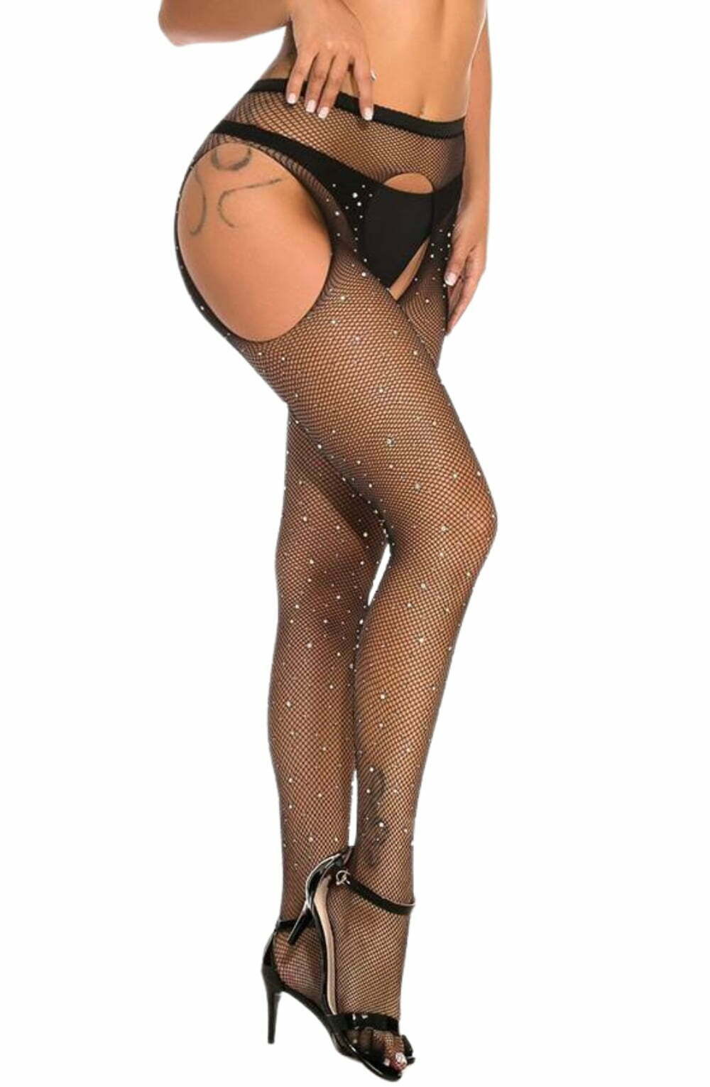Vibrators, Sex Toy Kits and Sex Toys at Cloud9Adults - YesX YX850 Sparkly Fishnet Black - Buy Sex Toys Online