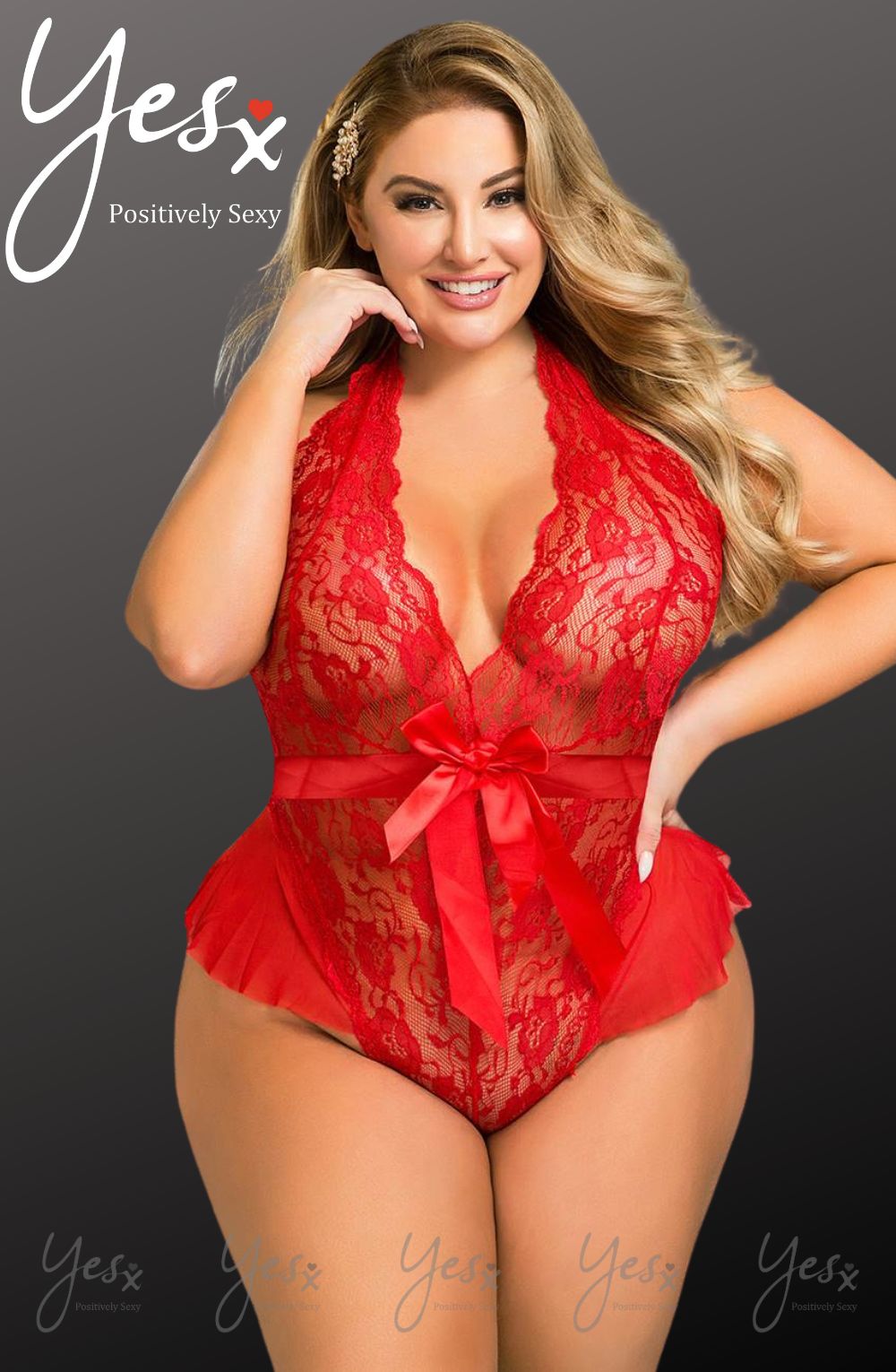 Vibrators, Sex Toy Kits and Sex Toys at Cloud9Adults - YesX YX856Q Hot Red Teddy - Buy Sex Toys Online