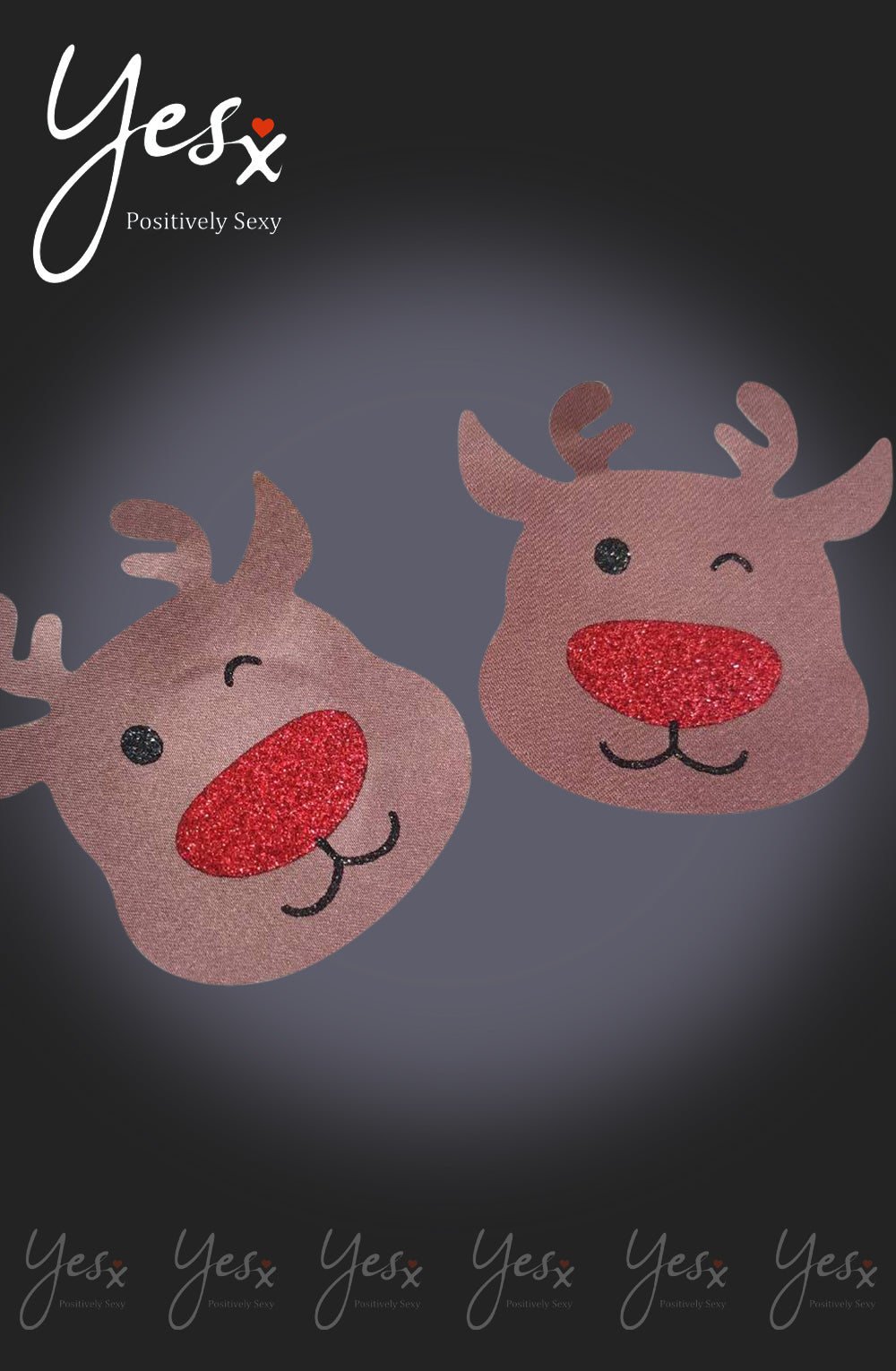 Vibrators, Sex Toy Kits and Sex Toys at Cloud9Adults - YesX YX960 Brown/Red Reindeer Nipple Covers - Buy Sex Toys Online