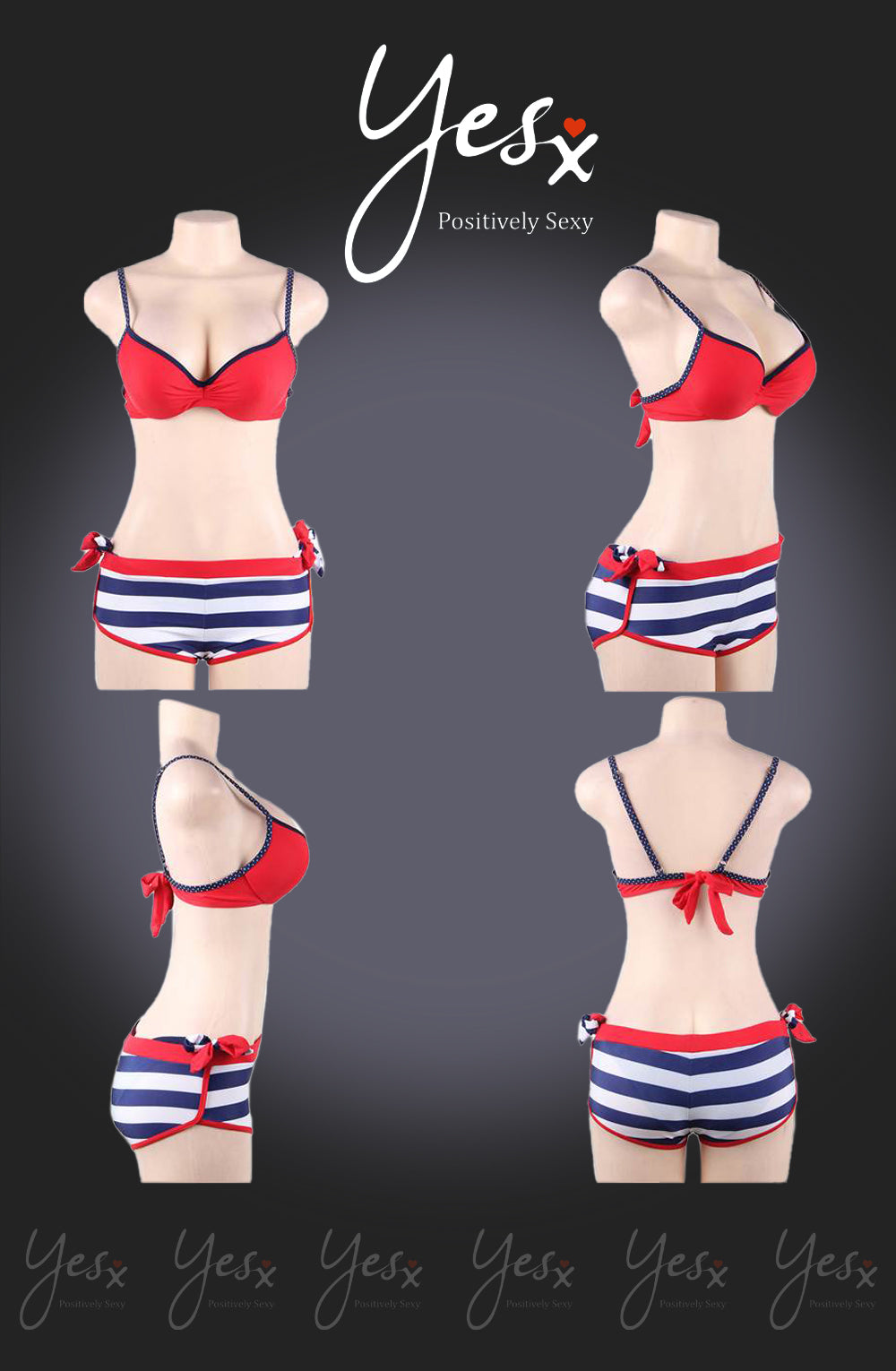 Vibrators, Sex Toy Kits and Sex Toys at Cloud9Adults - YesX YX964 Bikini 3 Piece Set Red - Buy Sex Toys Online