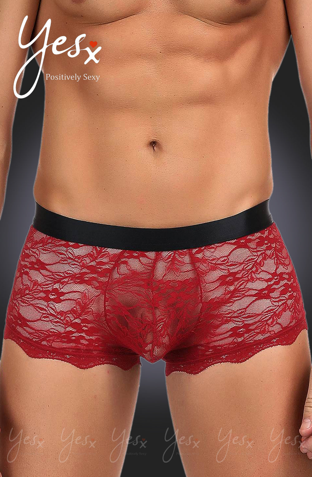 Vibrators, Sex Toy Kits and Sex Toys at Cloud9Adults - YesX YX976 Mens Boxer Brief Red/Black - Buy Sex Toys Online