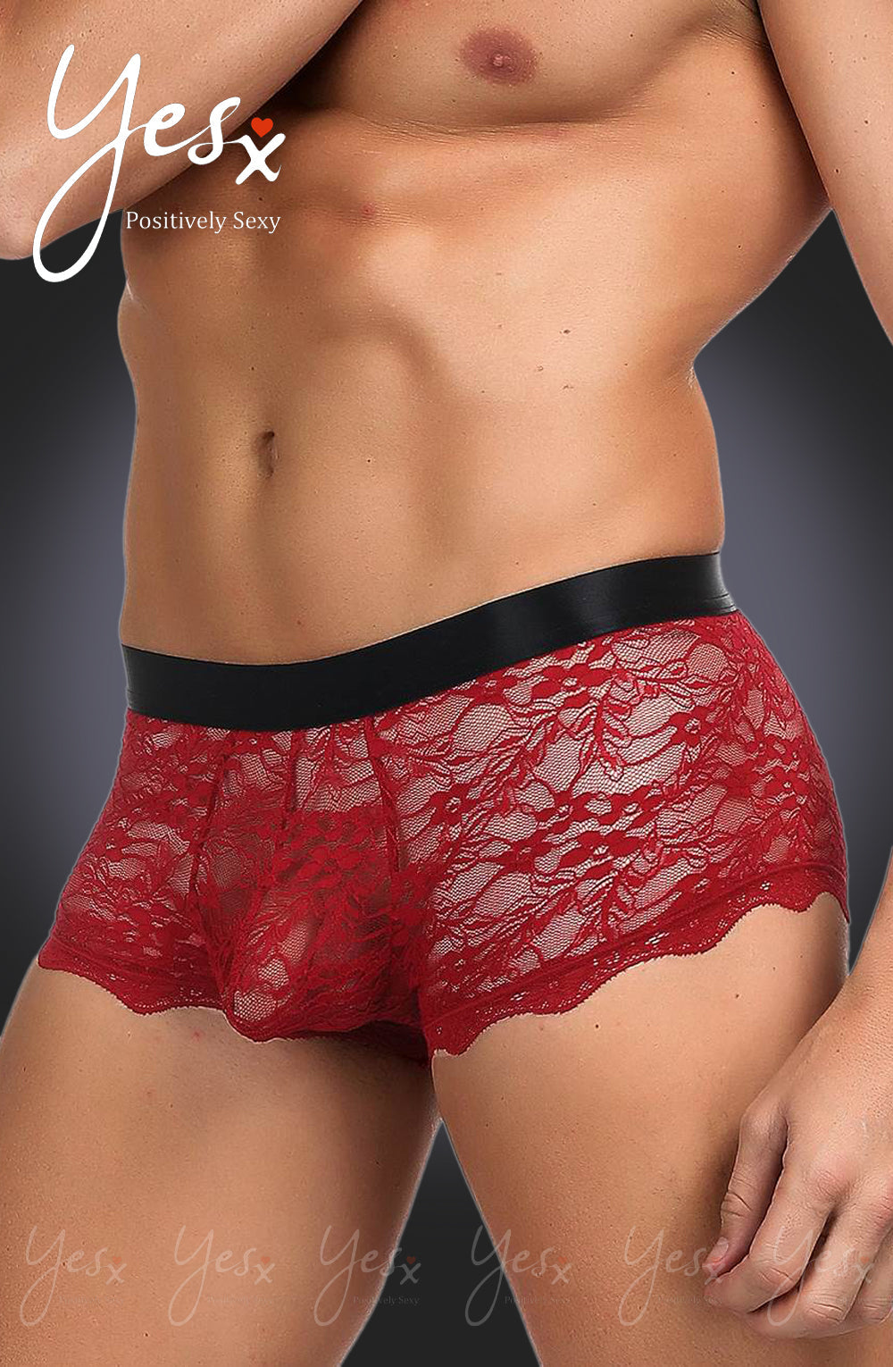 Vibrators, Sex Toy Kits and Sex Toys at Cloud9Adults - YesX YX976 Mens Boxer Brief Red/Black - Buy Sex Toys Online