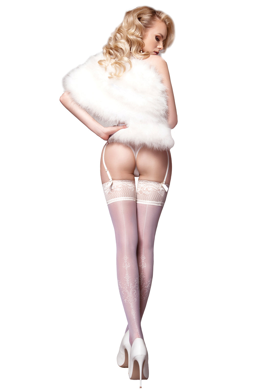 Vibrators, Sex Toy Kits and Sex Toys at Cloud9Adults - Ballerina 587 Ivory Hold Ups - Buy Sex Toys Online