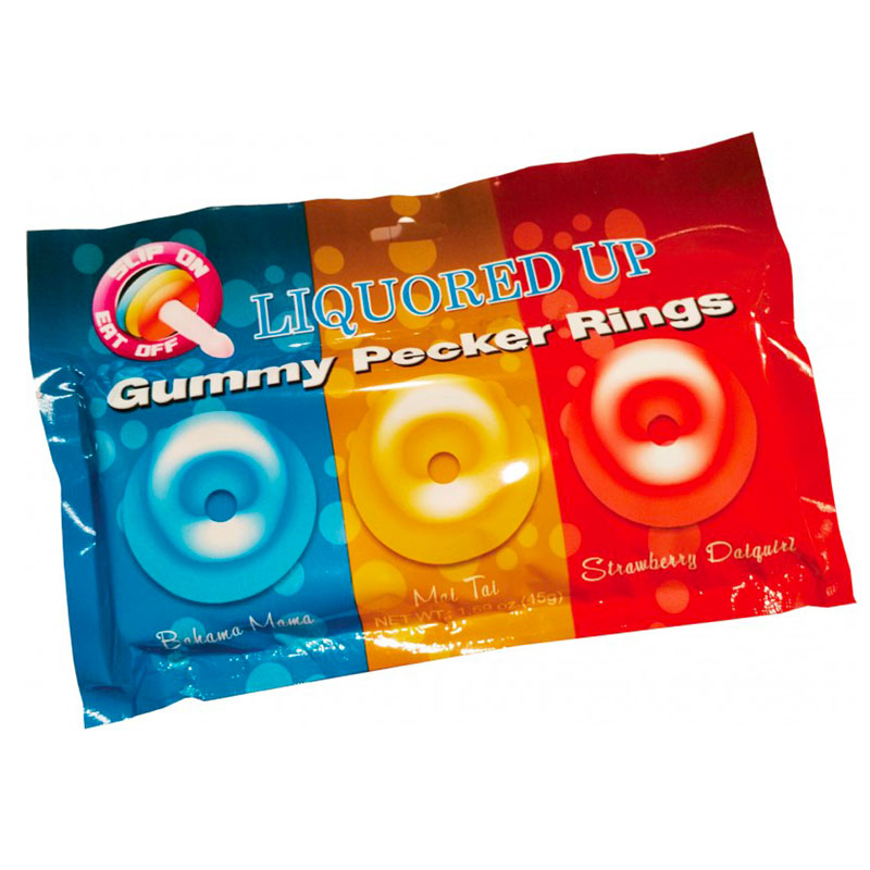 Vibrators, Sex Toy Kits and Sex Toys at Cloud9Adults - Liquored Up Gummy Pecker Cock Rings - Buy Sex Toys Online