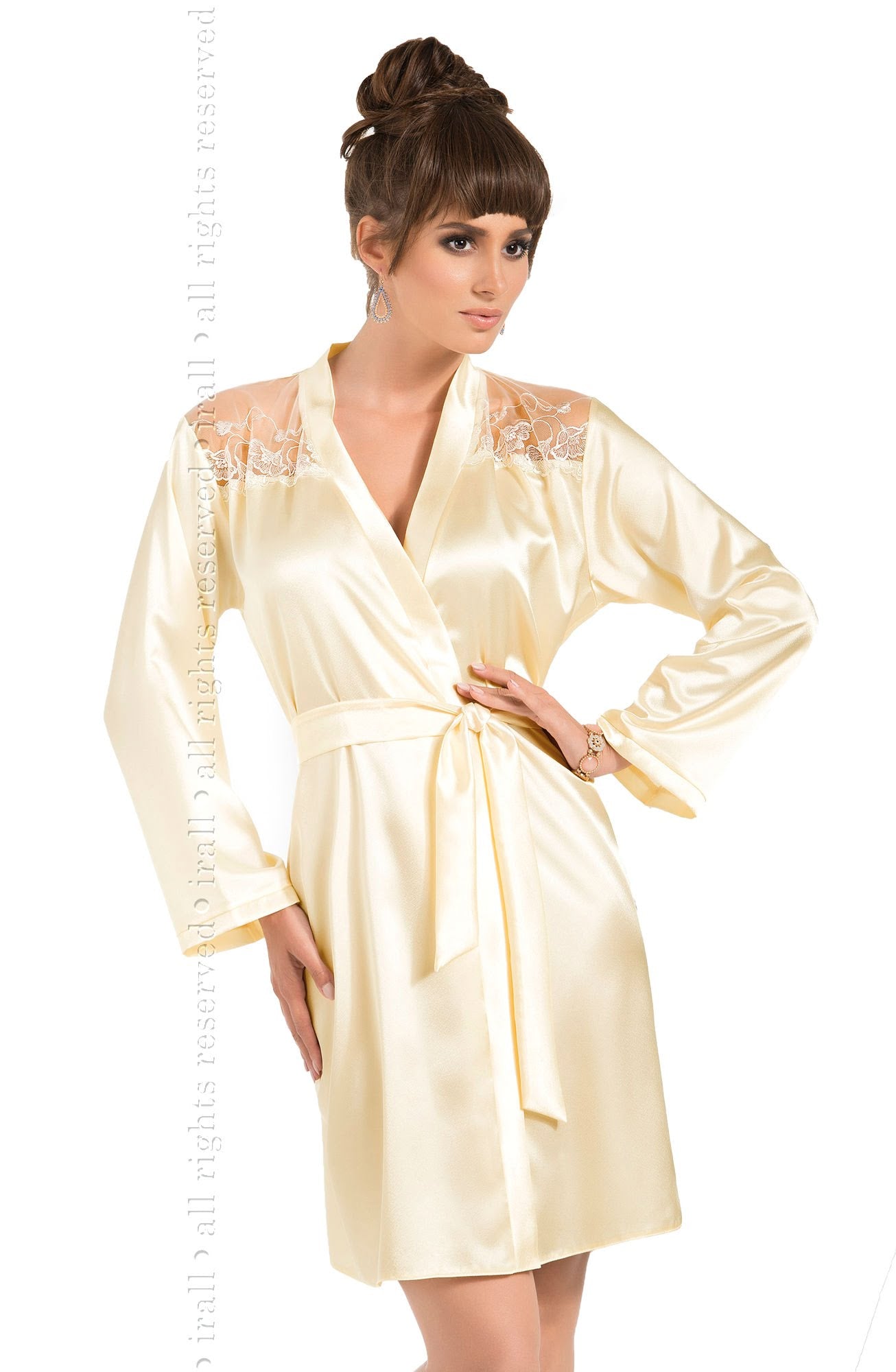 Vibrators, Sex Toy Kits and Sex Toys at Cloud9Adults - Irall Daphne Dressing Gown Cream - Buy Sex Toys Online