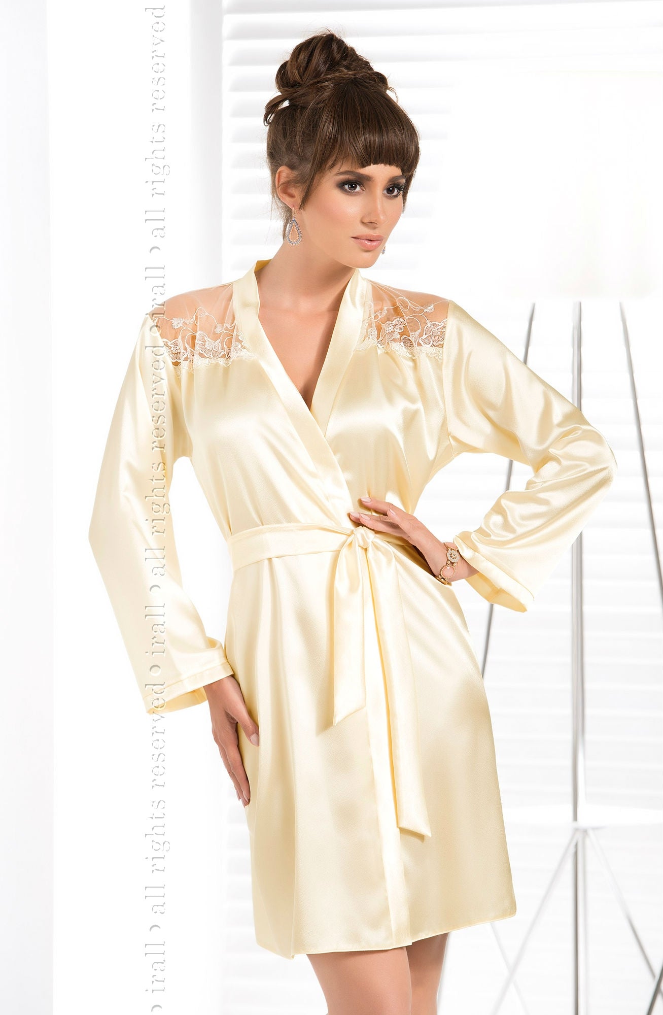 Vibrators, Sex Toy Kits and Sex Toys at Cloud9Adults - Irall Daphne Dressing Gown Cream - Buy Sex Toys Online