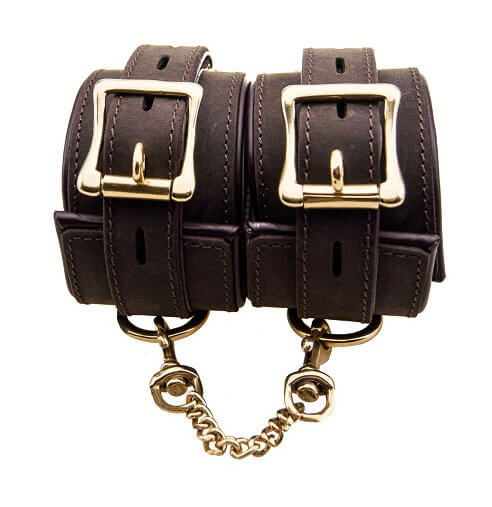 Vibrators, Sex Toy Kits and Sex Toys at Cloud9Adults - BOUND Nubuck Leather Ankle Restraints - Buy Sex Toys Online