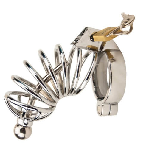Vibrators, Sex Toy Kits and Sex Toys at Cloud9Adults - Impound Corkscrew Male Chastity Device with Penis Plug - Buy Sex Toys Online