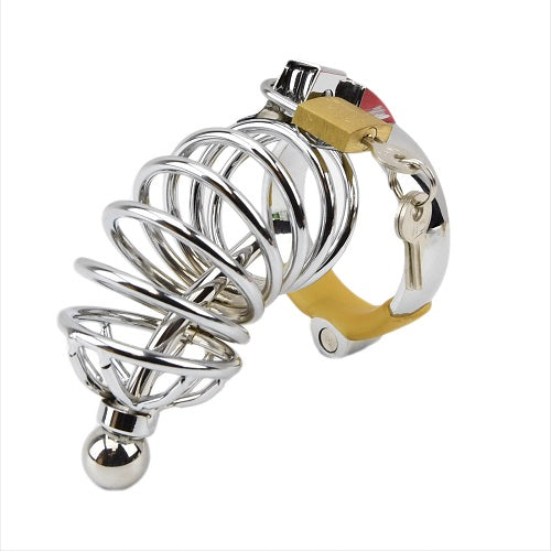 Vibrators, Sex Toy Kits and Sex Toys at Cloud9Adults - Impound Corkscrew Male Chastity Device with Penis Plug - Buy Sex Toys Online
